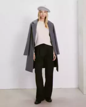 Трикотажное пальто с лацканами Easy Wear, цвет 820 Gris Medio