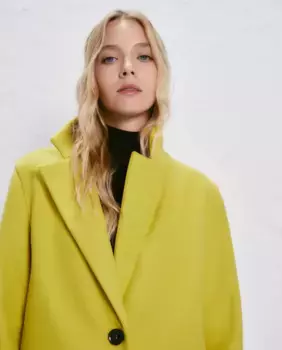 Трикотажное пальто с лацканами Easy Wear, цвет 371 Aceite