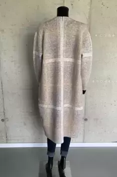 Трикотажное пальто "Жрилл" в клетку Zhrill, бежевый