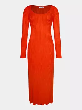 Трикотажное платье а-силуэта кроя Edited, оранжевый