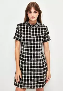Трикотажное платье adL, цвет plaid black