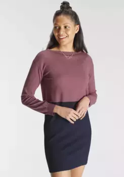 Трикотажное платье AJC с полосками, цвет морской волны