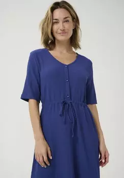 Трикотажное платье ANNA V-NECK SHORT SLEEVES Kaffe, синий