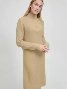 Трикотажное платье B.Young, бежевый