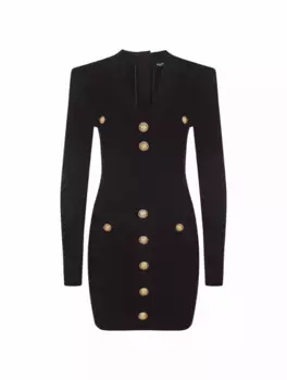 Трикотажное платье Balmain, черный