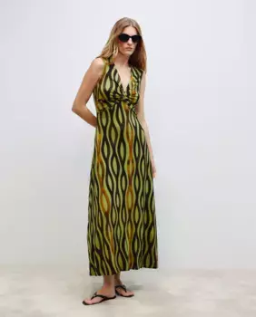 Трикотажное платье без рукавов Woman El Corte Ingls, зеленый