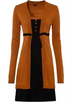 Трикотажное платье Bodyflirt, оранжевый