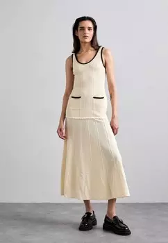 Трикотажное платье BOHEME sandro, кремовый