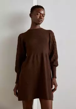 Трикотажное платье BYNONINA b.young, цикорий кофейный меланж