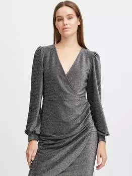 Трикотажное платье бытача B.Young, серебряный