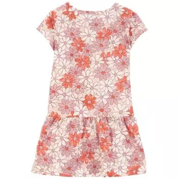 Трикотажное платье Carter с цветочным принтом для маленьких девочек Carter's