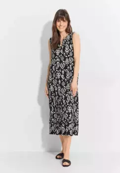 Трикотажное платье Cecil из вискозы, черный