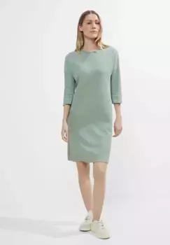 Трикотажное платье Cecil с круглым вырезом, зеленый