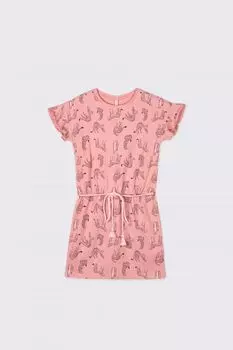 Трикотажное платье Coccodrillo разноцветная с животным мотивом