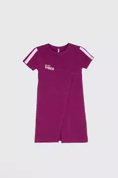 Трикотажное платье Coccodrillo розовый с полосками