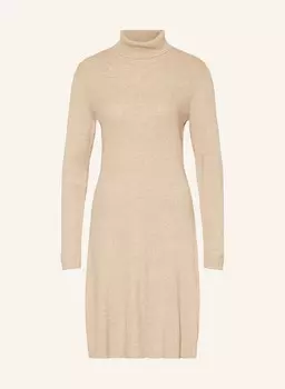 Трикотажное платье comma, бежевый/светло-коричневый