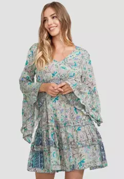 Трикотажное платье Decay игривого дизайна, зеленый