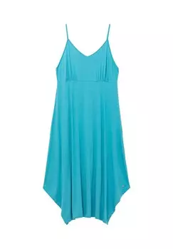 Трикотажное платье длиной до икры с заостренным силуэтом Sheego, цвет Meeresfarben