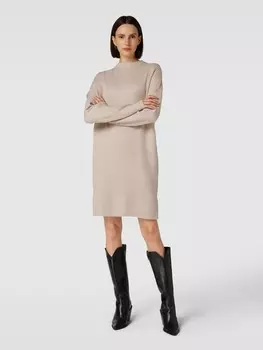 Трикотажное платье длиной до колена с круглым вырезом Christian Berg, бежевый