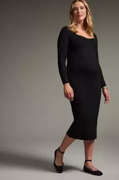 Трикотажное платье для беременных Next, черный