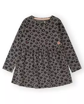 Трикотажное платье для девочки с длинными рукавами Canada House, серый