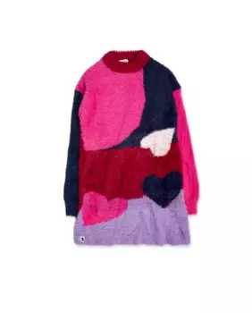 Трикотажное платье для девочки с принтом Tuc tuc, мультиколор