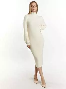 Трикотажное платье Dreimaster, белый