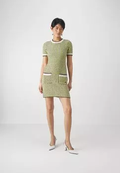 Трикотажное платье DRESS KARL LAGERFELD, светло-желтого