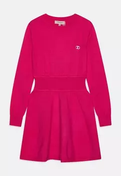 Трикотажное платье Dress TWINSET, цвет pink fluo