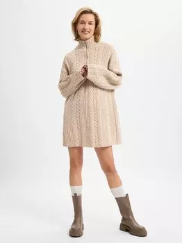 Трикотажное платье Edited, бежевый