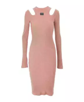 Трикотажное платье футляр Versace Jeans Couture, розовый