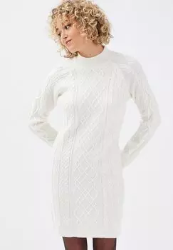 Трикотажное платье Gerades Mit Zopfmuster Cache Cache, цвет ecru