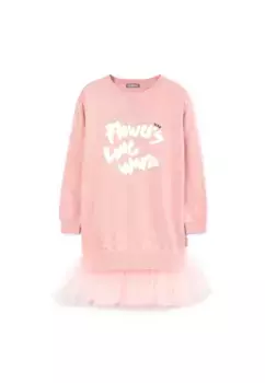 Трикотажное платье Gulliver с великолепной юбкой, розовый