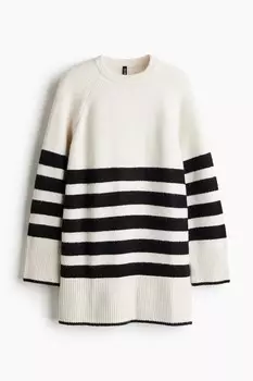 Трикотажное платье H&M, бежевый