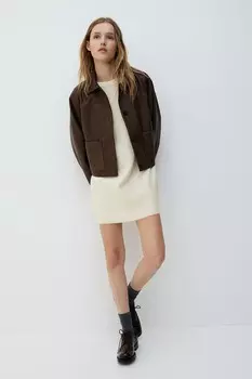 Трикотажное платье H&M, бежевый