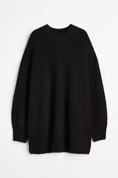 Трикотажное платье H&M, черный
