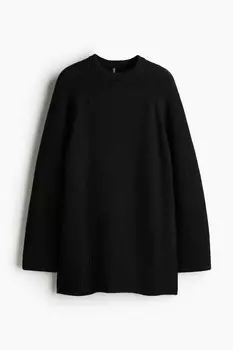 Трикотажное платье H&M, черный