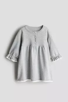 Трикотажное платье H&M, серый