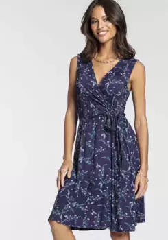 Трикотажное платье Laura Scott с поясом - НОВАЯ КОЛЛЕКЦИЯ, синий