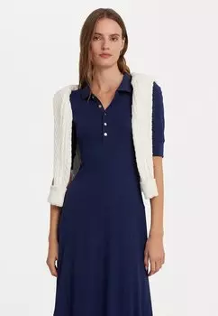 Трикотажное платье LILLIANNA ELBOW SLEEVE DAY DRESS Lauren Ralph Lauren, цвет refined navy