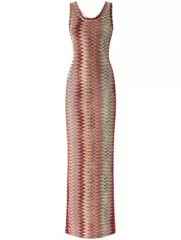 Трикотажное платье-майка Missoni, зеленый