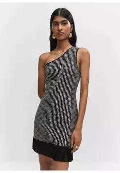 Трикотажное платье Mango, черный