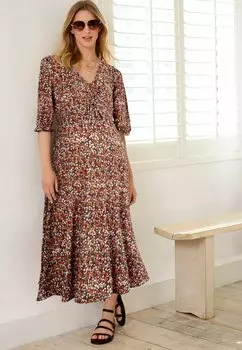 Трикотажное платье MATERNITY RUCHED FRONT DRESS Next, коричневый