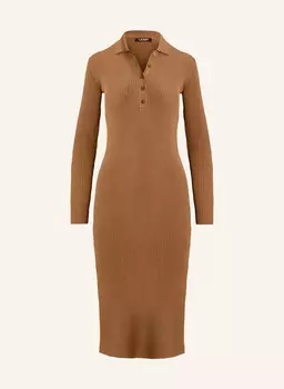 Трикотажное платье матовый вискоза Lauren Ralph Lauren, коричневый