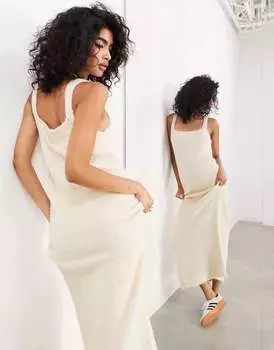 Трикотажное платье макси без рукавов ASOS