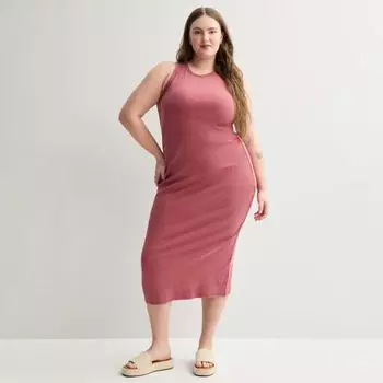 Трикотажное платье макси больших размеров для юниоров So, цвет mauveeirloom