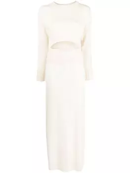 Трикотажное платье Miami с вырезом Altuzarra, белый