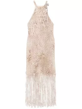 Трикотажное платье миди Blumarine, нейтральный
