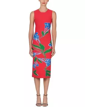 Трикотажное платье миди Carolina Herrera, красный