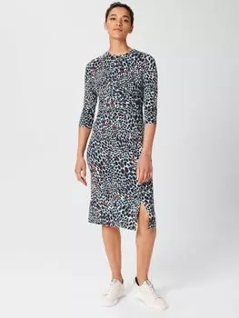 Трикотажное платье миди Hobbs Jemma, зеленый/разноцветный